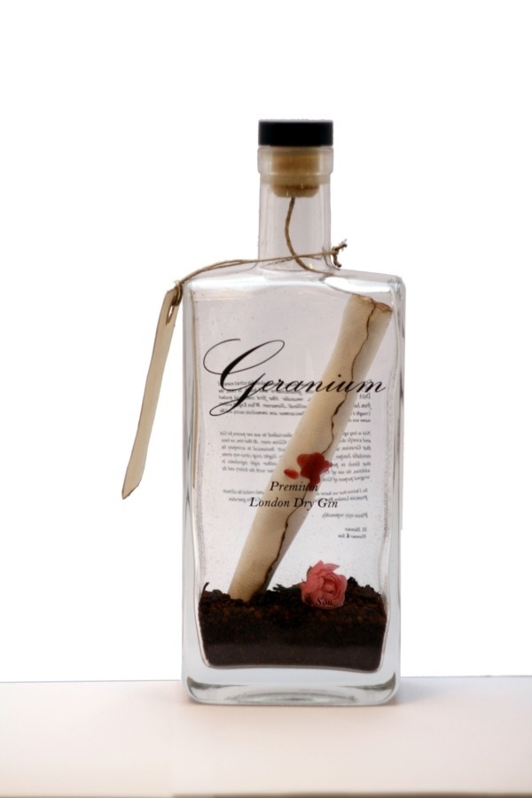 Geranium Gin on Behance #gin #geranium