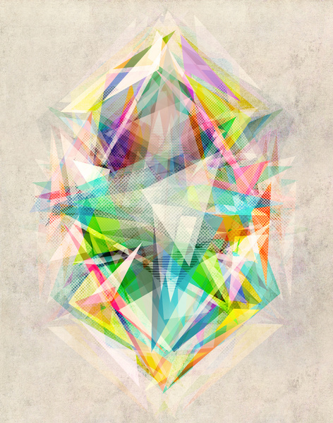 Graphic 5 Art Print #random #triangle #noise