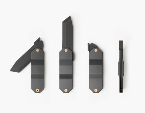 Zai Higo tools by designer Kacper Hamilton #design #branding #geometric #knife #product design #tool #pen knife