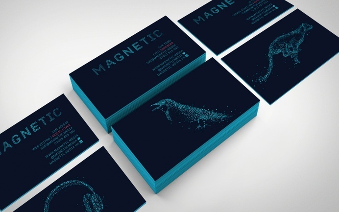 BUSINESS CARDS #visual #branding #language #dots #magnetic #identity #logo