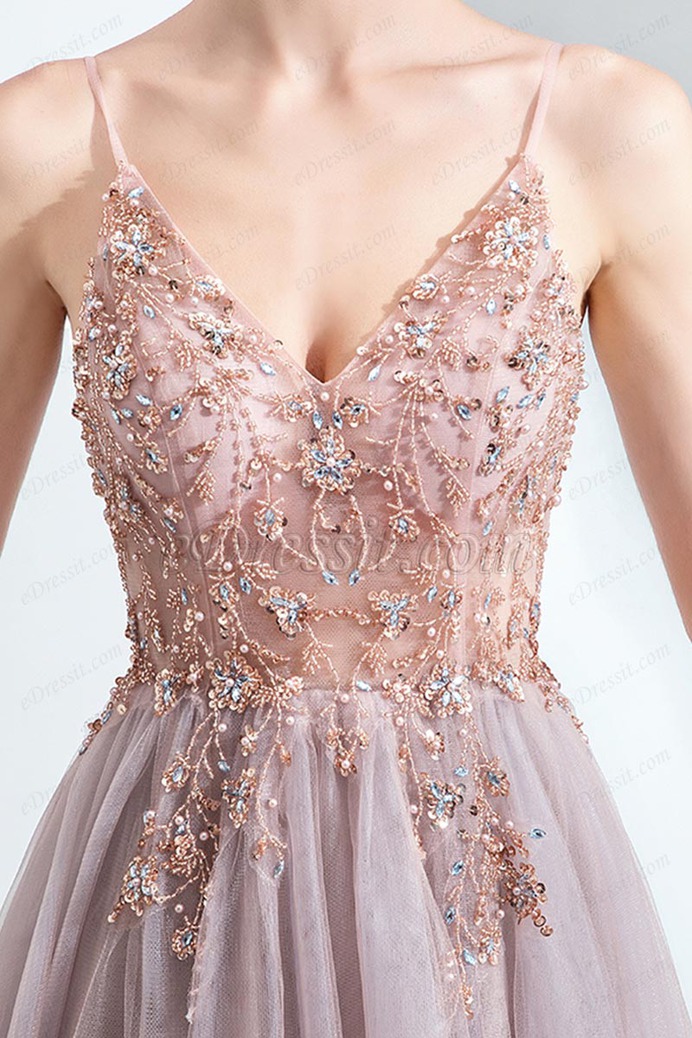 eDressit Spaghetti Beads High Slit Ball Party Dress (36224908)
