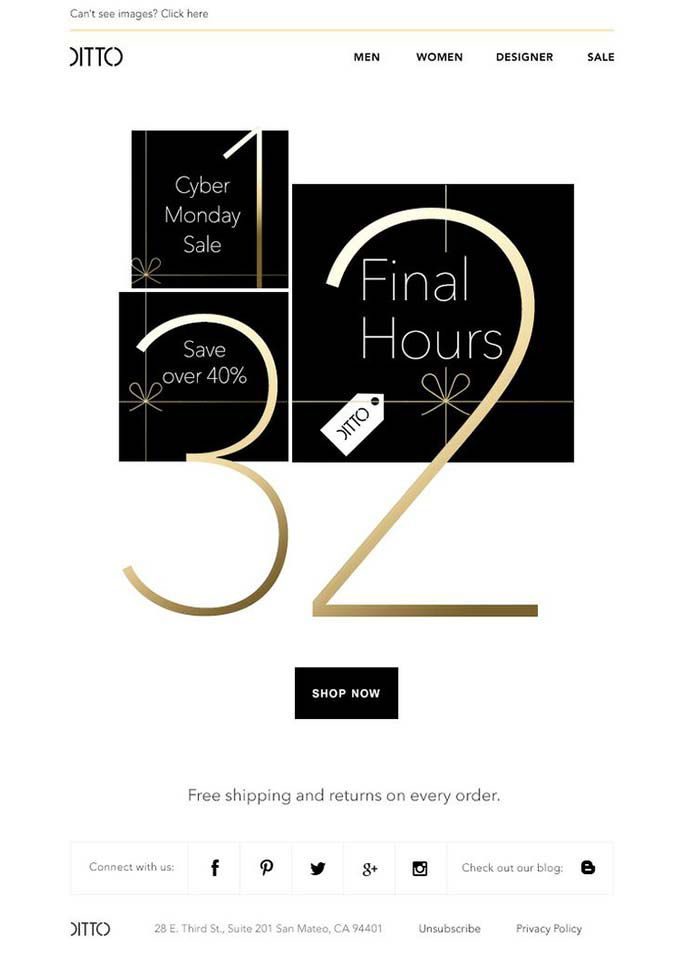 Product Sale Email Design from Ditto - Really Good Emails