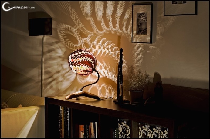 Handcrafted gourd lamps