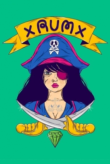 Todos os tamanhos | Dangerous Girls 3 | Flickr – Compartilhamento de fotos! #vector #girl #design #illustration #danger #pirate