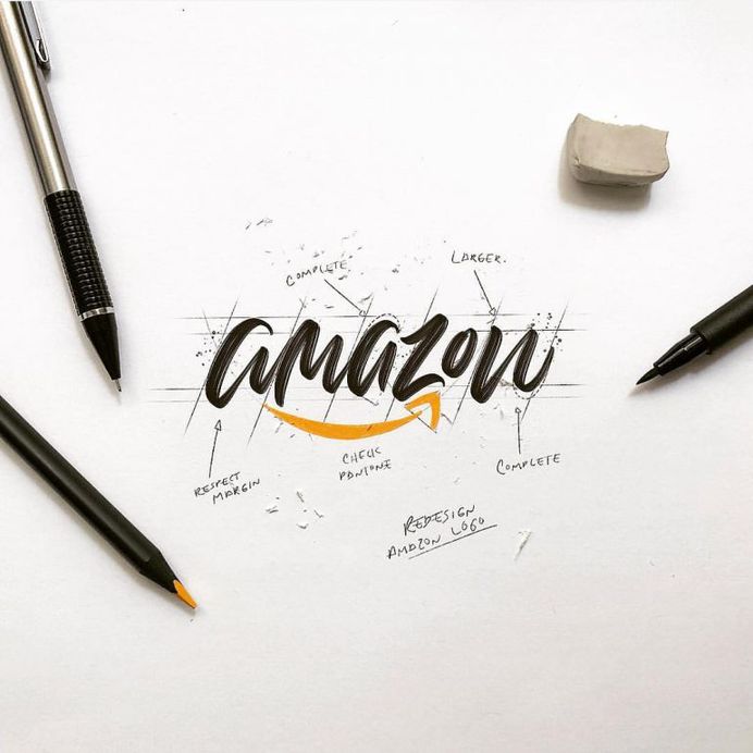 Calligraphic @amazon by @luislili