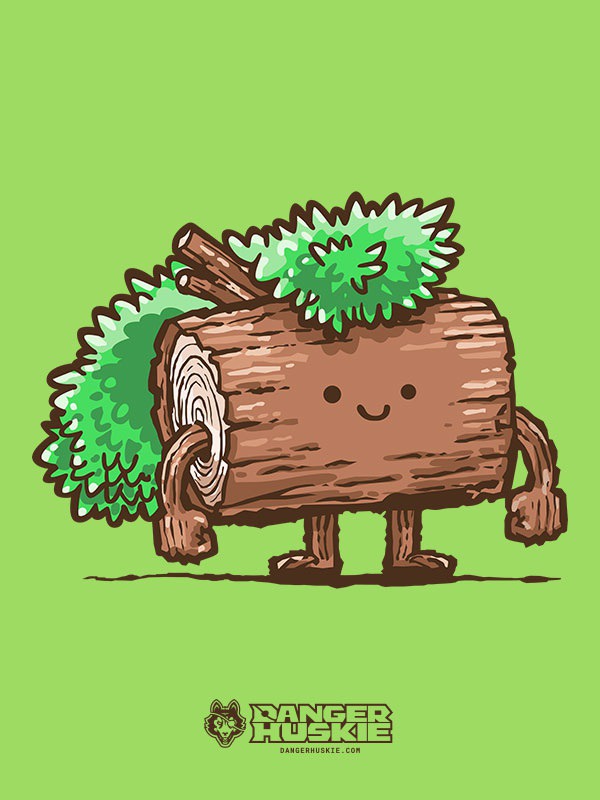 DANGER TEAM: Mullets aren't just for people, the little logs in the forest are still rocking them too!
