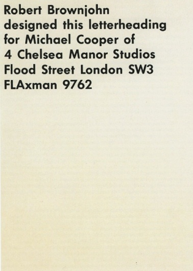 Interesting Letterhead Designs | Letterheady #letterhead #robert #brownjohn
