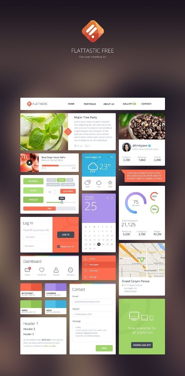 free ui kits for_designers_22 #dashboard