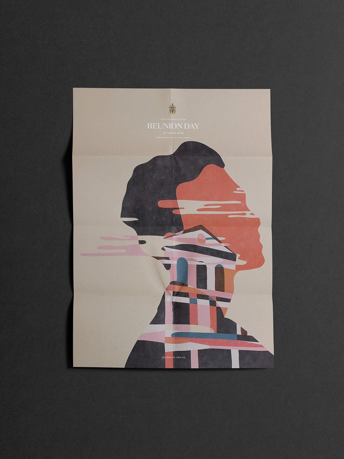 Raffles Institution Reunion Day - Mindsparkle Mag Darling Visual Communications curated an identity system for Rafflesians' dinner anniversary. Event collaterals included main graphics, stationery, packaging, booklet and digital banners. #logo #packaging #identity #branding #design #color #photography #graphic #design #gallery #blog #project #mindsparkle #mag #beautiful #portfolio #designer