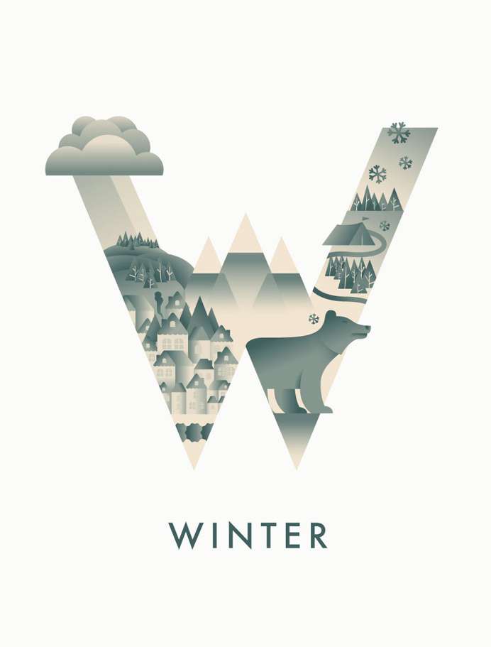 #winter #typography #illustration #season