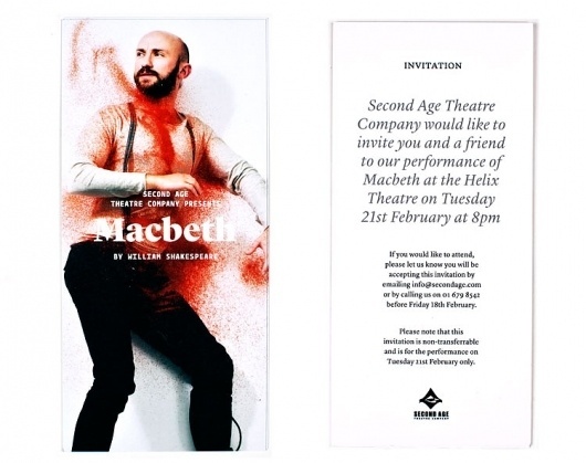 Second Age – Macbeth | Aad #invite #design #minima #typography