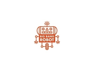 Dribbble - Old Forgotten Logo by Ryan Feerer #robotics #logo #orange #robot