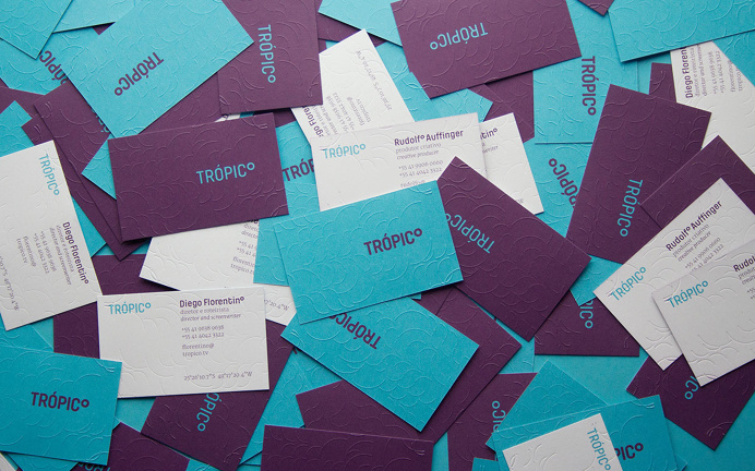 Carlos Bauer and Nicholas Pierre tropico branding blue logotype business card modern simple mindsparkle mag purple stationery minimal