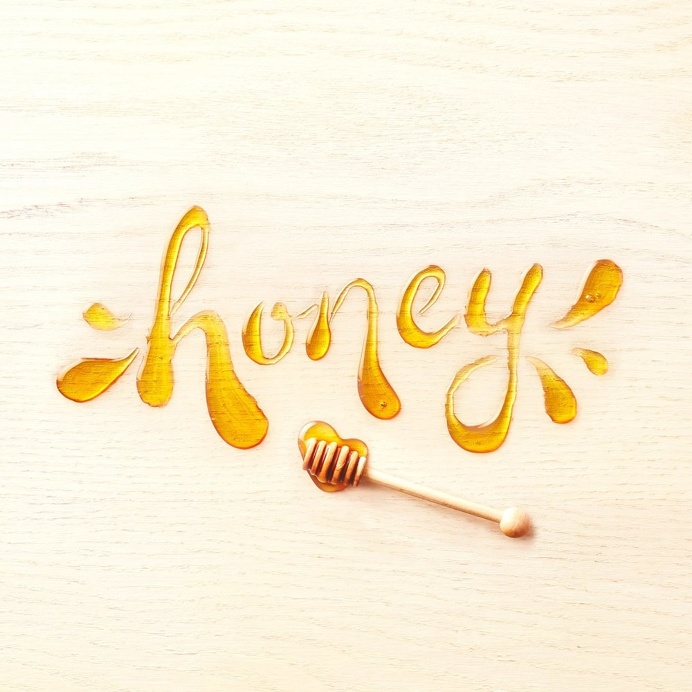 General Mills Cereals, food, lettering, honey