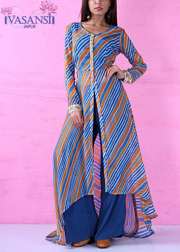 Vasansi Blue Georgette Palazzo Set