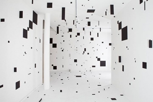 • SINGULAR FORMS #white #black #square #art #room