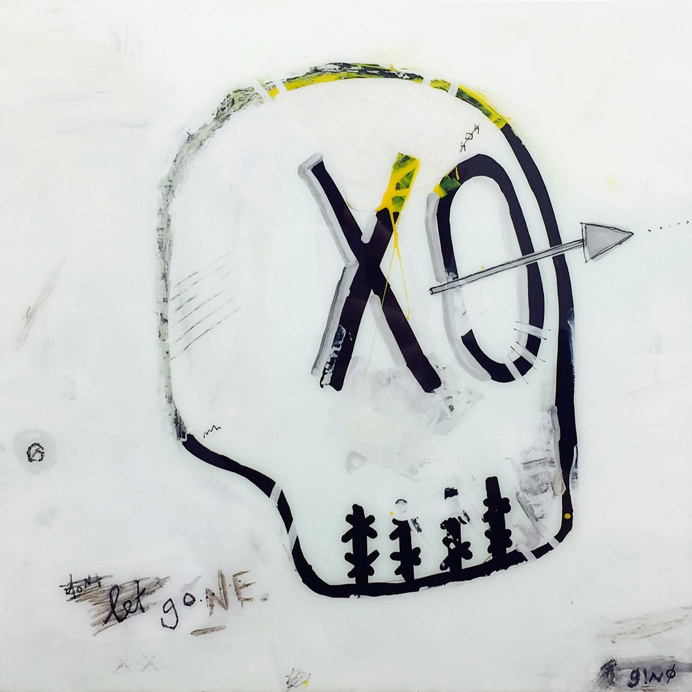 gone gino belassen – skull / contemporary painting