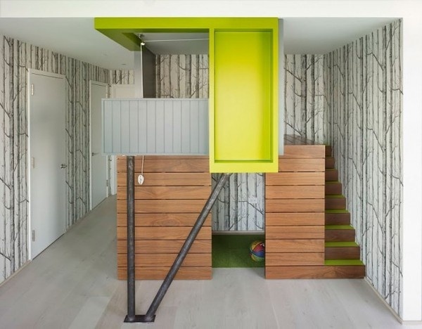 Kids play house in artistic apartment #interior #painting #art #kids #apartment #room