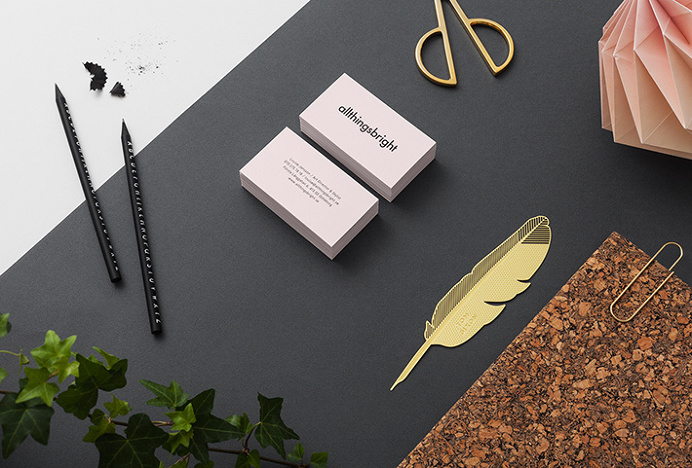 allthingsbright by Louise Jansson #business #cards #desk