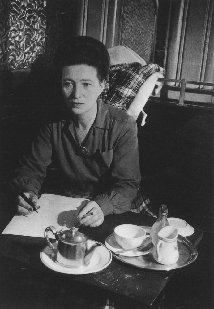 / Brassaï , Jean-Paul Sartre et Simone de Beauvoir, Café de Flore, Paris, 1944