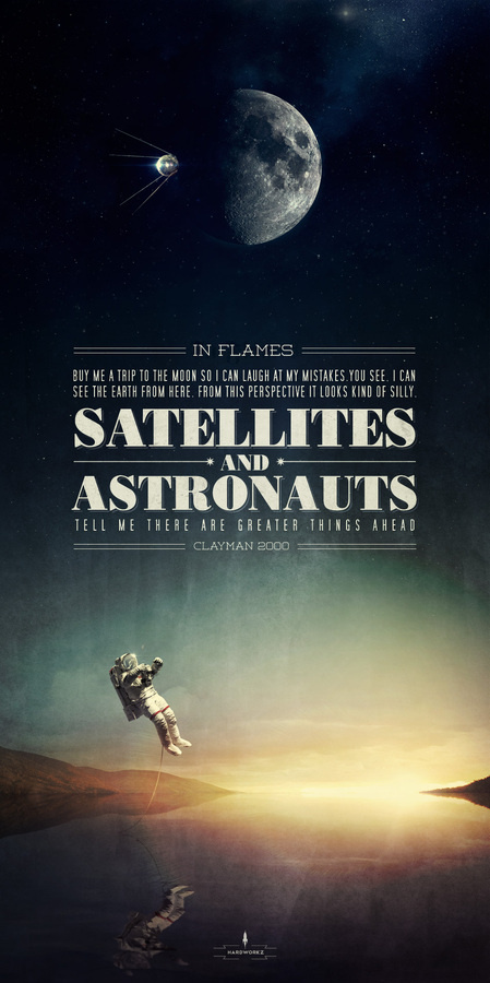 in flames satellites big #astronautes