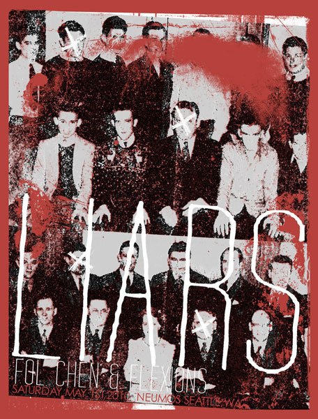 GigPosters.com - Liars - Fol Chen - Flexions #crawshaw #andrew