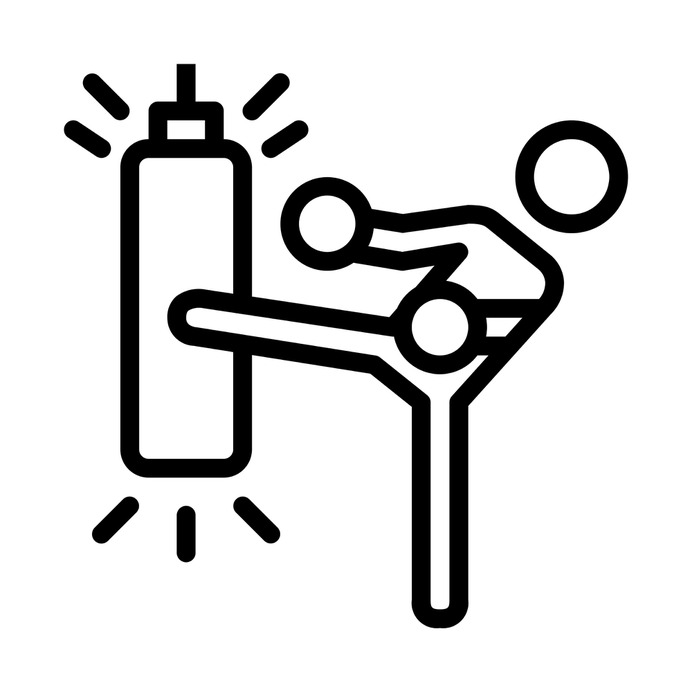 See more icon inspiration related to fight, thai, sports and competition, sand bag, boxing, user, avatar, person and people on Flaticon.