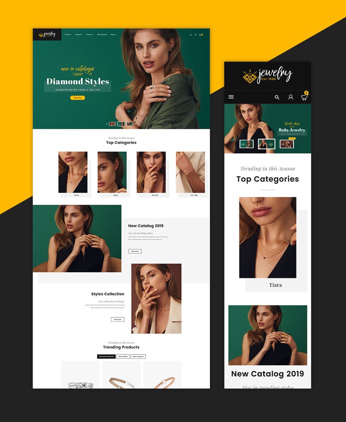 #Jewelry - #Imitation & #Catalog - #Prestashop #Responsive #Theme | #TemplateTrip #eCommerce #Website #Design #Template