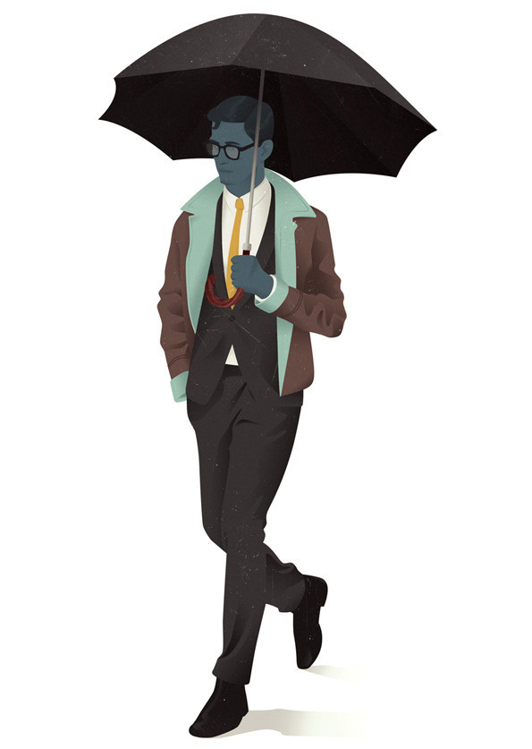 It's Nice That : Jack Hughes' scotch sipping, cigarette smoking illustrated dandies are an absolute joy #illustration