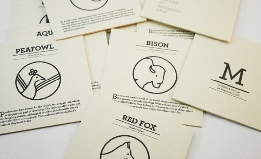 maymont park exhibit icons : corey hall #packaging #marks #print #icons #park #cards #typography
