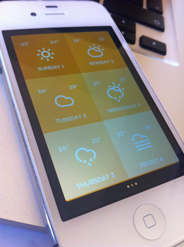 Su Sole - Weather Mobile App UI Design