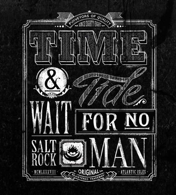 Vintage Graphics No.1 on Behance #neil #rock #bleach #salt