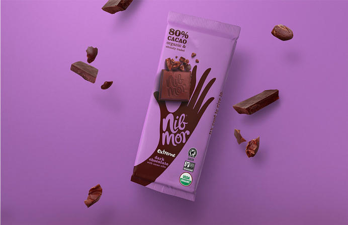 NibMor chocolate packaging #packaging #drawing #chocolate #one #colour