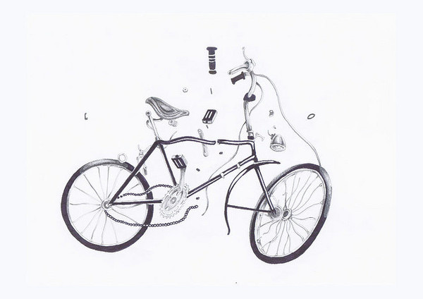 by Señor Real #draw #bicycle #broken