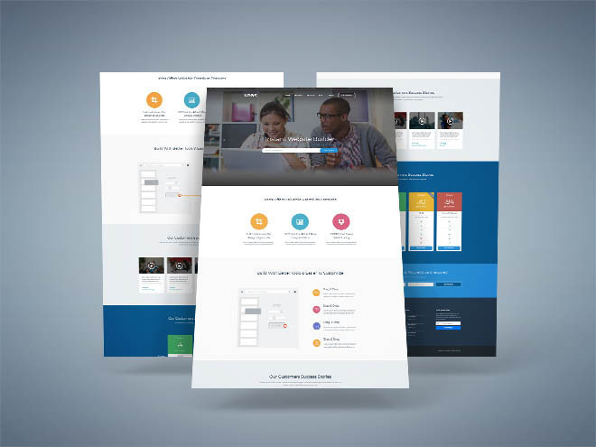 Xeos : Free PSD Landing Page Template