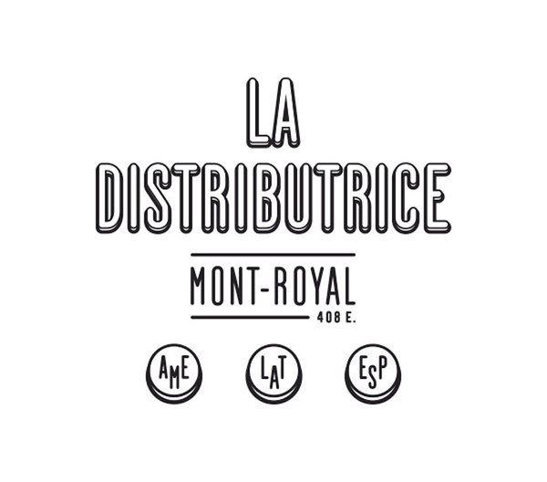 La Distributrice: Smallest cafe place in NorthÂ America The Dieline #logo #design #graphic