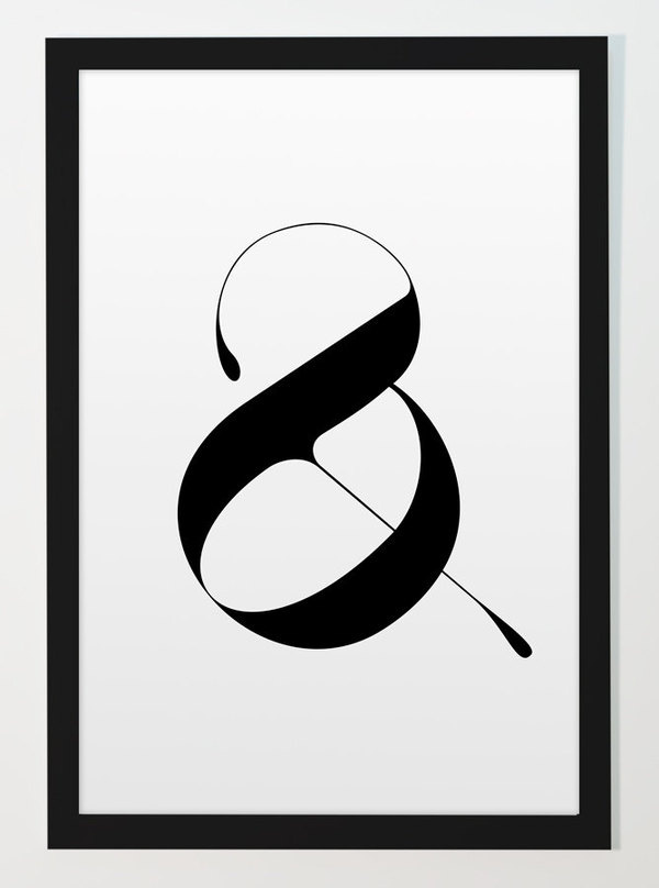 'Playful Ampersand 3' Print by Moshik Nadav #lettering #design #glyph #ampersand #moshik #nadav #typography