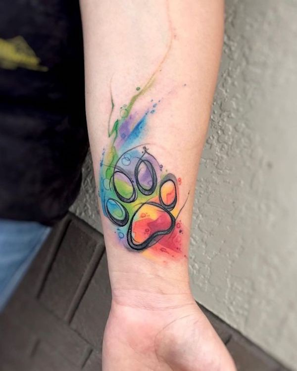 35 Cute Paw Print Tattoos for Your Inspiration #tattoos