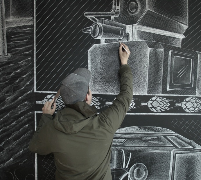 Sierra Nevada Chalk Mural by Ben Johnston - JOQUZ #mural
