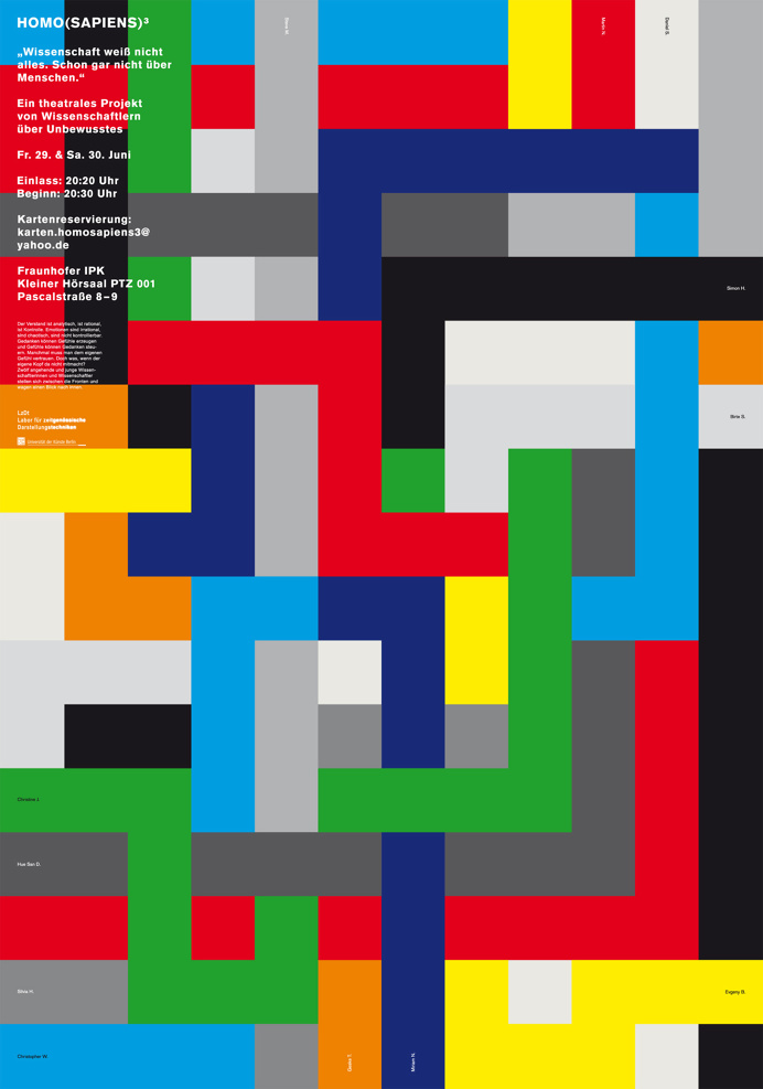 HOMO(SAPIENS)³, Johannes Ammler #poster #graphic #grid #color