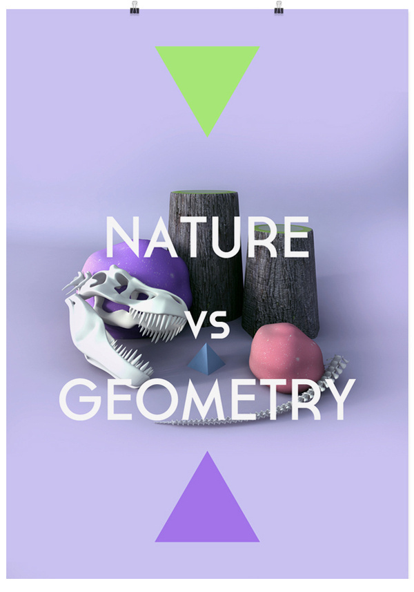 naturevsgeometry_01 #geometry #tree #triangle #nature #3d