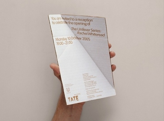 Rachel Whiteread: Embankment invitation | Cartlidge Levene #card #print #design #typography