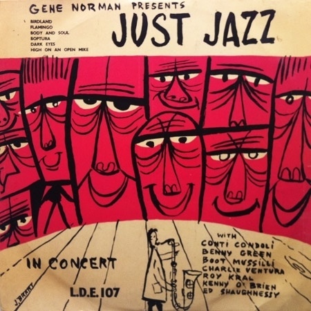 Cover Me, I'm Going In | Record Cover Art | Gene Norman – Just Jazz #record #jazz #cover #vinyl
