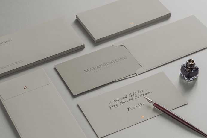 Marangoni Gino | Personal Brand. #copper #hotfoil #elegant #sober #minimal #business #cards #favini #burano #thanks #paper