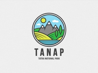 Dribbble - Tanap by Marek Mundok #lanscape #logo #mountains #illustrations