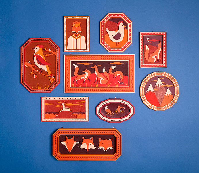 Zim & Zou Create A Fox's Den From Leather and Paper for Hermès #photography #paper