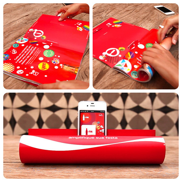 Coca-Cola.FM Magazine Amplifier by JWT Brazil #capricho #jwt #print #design #fm #rodrigo #cola #coca #colafm #pissarro #adam #amplifier #poster #andrea #magazine