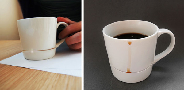 The coffee mug design avoids coffee stains #design #coffee #mug