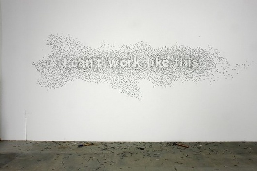 Natascha Sadr Haghighian | Carroll / Fletcher #nails #installation #typography
