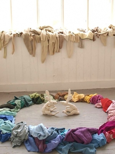 Uqalik | Hannah Haworth #rabbit #fabric #installation